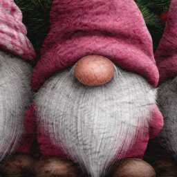 Pink Christmas Gonks - Fleece Blanket 150cm X - thumbnail 3