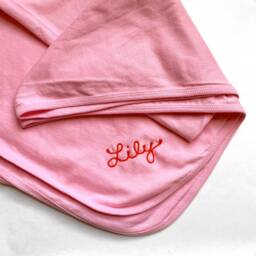 Personalized Baby Blanket, Embroidered Newborn Gift, Custom Blanket With Name, New Keepsake Chainstitch Embroidery - thumbnail 1