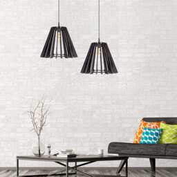 Hanging Lamp, Wooden Lamp Shade, Design Decorative Ceiling Scandinavian Style Modern Pendant Light, Lamp Raketa - thumbnail 2
