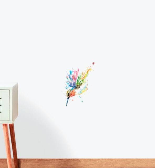 Ruby Hummingbird Wall Sticker Decal - Illustration Stickers, Animals Decals, Home Decor, Art, Illustrations