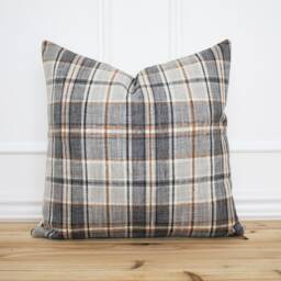 Gray Plaid Pillow Cover Throw Decorative Fall Farmhouse 20 X 16 26 -- Autumn - thumbnail 1