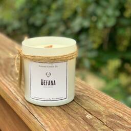 Befana - Creme Brulee, Caramlized Sugar, Custard, Caramel Scent All Natural Soy Candle, Wood Wick, Eco-Friendly - thumbnail 1