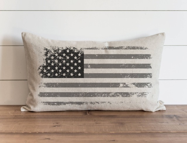 Distressed Us Flag 16 X 26 Pillow Cover // Summer Everyday 4Th Of July Independence Day Patriotic Gift Accent - image 1