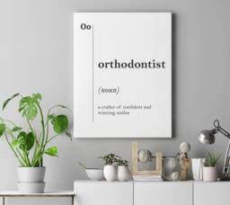 Orthodontist Canvas Art, Dental Office Decor, Gift, Dentist Wall Dentistry Stomatology Gifts - thumbnail 1
