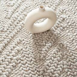 Hand Woven Chunky Braided Knitted, Modern Style Blended Wool Indoor Rug. Entryway Or Runner Customisation Available - The Rug Baket - thumbnail 1