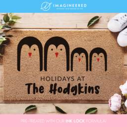 Holiday Door Mat - Cute Christmas Doormat Funny Rug Welcome Decor - thumbnail 1