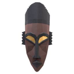 Tribal African Mask, Papercraft, Wall Decor, 3D Mask Template - thumbnail 2