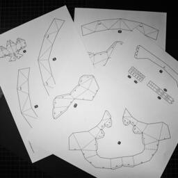 Tribal African Mask, Papercraft, Wall Decor, 3D Mask Template - thumbnail 4