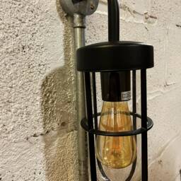 Industrial Bathroom Wall Light Ip44 Glass Dome Fitted To A Conduit Box - thumbnail 2