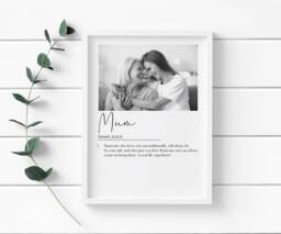Mum Print, Mummy Gift, Mum Definition, Picture, Mothers Day Present, Gifts For Mum, Personalised Nan Gift - thumbnail 1