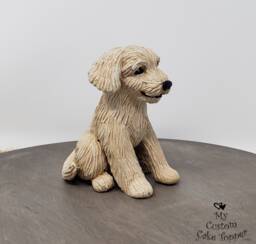 Goldendoodle Sculpture - Realistic Dog Figurine, Pet Portrait Keepsake - thumbnail 1