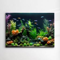 Fish Tank Water Aquascape Feature Aquatic Lover Wall Art Framed Canvas Poster Print Home Office Bedroom Games Room Decor Gift Idea - thumbnail 3