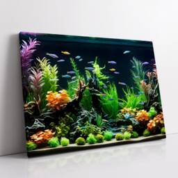 Fish Tank Water Aquascape Feature Aquatic Lover Wall Art Framed Canvas Poster Print Home Office Bedroom Games Room Decor Gift Idea - thumbnail 2