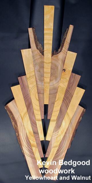 Sculpture Walking The Path, Turned Wood, Lathe Sculpted Artwork, Wall Hanging, Art, Wood Art - image 1