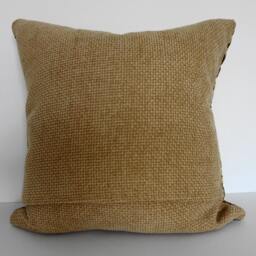 Damask Pillow Cover Brown & Tan Cotton Throw - 16x16 - thumbnail 4