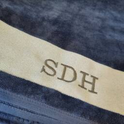 Personalised Navy Embroidery Large Cotton Beach Towel - thumbnail 4