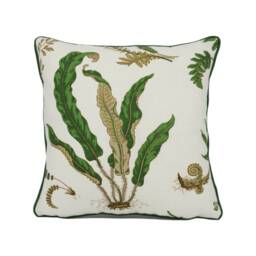 Gp & J Baker - Ferns Stone/Green Stunning Contrast Piped Botanical Floral Cushion Cover Handmade Throw Pillow Designer Home D??cor - thumbnail 2