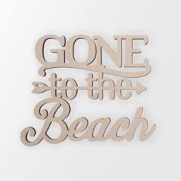 Gone To The Beach Wood Cutout Unfinished Diy Decor - thumbnail 3