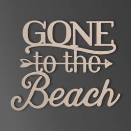 Gone To The Beach Wood Cutout Unfinished Diy Decor - thumbnail 2