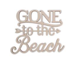 Gone To The Beach Wood Cutout Unfinished Diy Decor - thumbnail 1