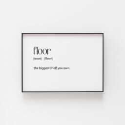 Floor Definition Print, Teen Wall Art For Bedroom, Humorous Art, Dorm Room Funny Gifts Son & Daughter, Messt Artwork - thumbnail 1