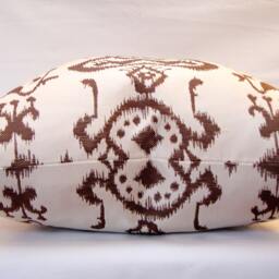 Brown Ikat Pillow Cover - Bohemian Farmhouse Decor - thumbnail 2