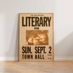 Retro Book Print, Reading Wall Art, Vintage Festival, Literary Poster, Library Pink Colourful Gift For Readers - thumbnail 2