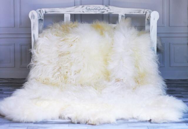 Exclusive Genuine Natural Rare Icelandic Sheepskin Rug, Pelt, Soft Long Fur Sexto - image 1