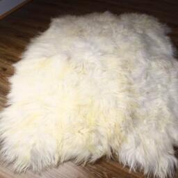 Exclusive Genuine Natural Rare Icelandic Sheepskin Rug, Pelt, Soft Long Fur Sexto - thumbnail 3