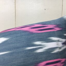 Silk Ikat Lumbar Pillow Cover, Handwoven Accent - 10x24 - thumbnail 3