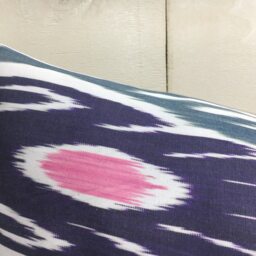 Silk Ikat Lumbar Pillow Cover, Handwoven Accent - 10x24 - thumbnail 2