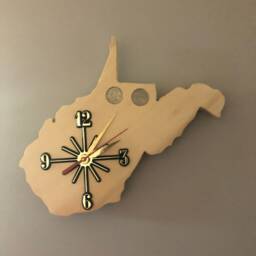 West Virginia State Quarter Clock With Inlaid Quarters. Choice Of Wood. Customizable - thumbnail 3