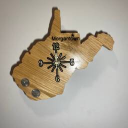 West Virginia State Quarter Clock With Inlaid Quarters. Choice Of Wood. Customizable - thumbnail 2