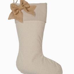 Off-White Tone On Floral Print Christmas Stocking - thumbnail 3