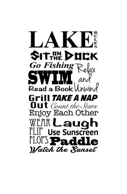 Lake Rules Vinyl Wall Decal For Your Lake Or Vacation Home - Removable Sticker - image 1