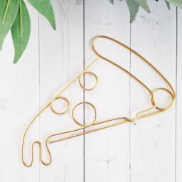 Wire Pizza Slice Sculpture Melting Cheese Pepperoni Piece Pie Lover Gift Sign Wall Hanging Continuous Line Decoration Decor Art Gold Metal - thumbnail 2