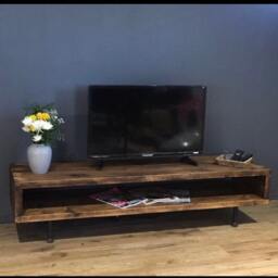 Reclaimed Wood Tv Stand/Cabinet 47cm High - thumbnail 3