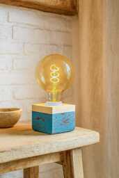 Handmade Modern Table Lamp Scandinavian Decor Farmhouse Bedside - thumbnail 1
