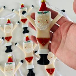 Funny Fused Glass Santa Christmas Decoration, Fused Glass Decoration, Father Cornish - thumbnail 2