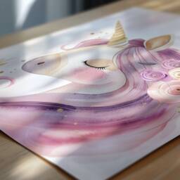 Set Of 3, Unicorn Prints, Personalised, Girl Bedroom Decor, Wall Art, Boho, Theme, Girls Bedroom, Pink Nursery - thumbnail 2