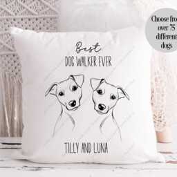 Personalised Pet Portrait, Pillow, Gift From Dog, Dog Keepsake Cushion, Lover Gift, Dad Mum Walker - thumbnail 2