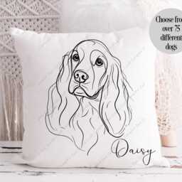 Personalised Pet Portrait, Pillow, Gift From Dog, Dog Keepsake Cushion, Lover Gift, Dad Mum Walker - thumbnail 3
