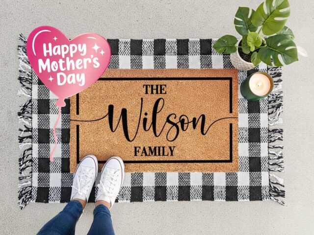Custom Family Doormat - Gift For New Homeowners - image 1