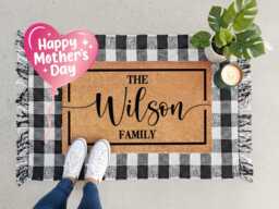 Custom Family Doormat - Gift For New Homeowners - thumbnail 1