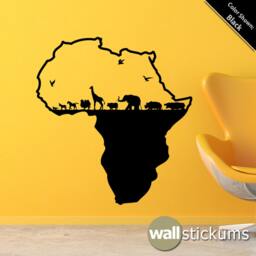Safari Animals Africa Map Vinyl Wall Decal - Nursery Decor - thumbnail 2