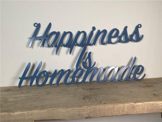 Happiness Is Homemade - Steel Metal Hanging Sign Wall Art - image 1