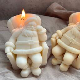 Santa Claus Candle Hand-Poured Soy Wax Christmas Decor - thumbnail 2