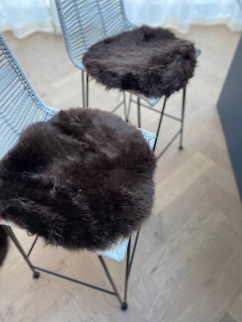 Brown Sheepskin Seatpad, Genuine Sheepskin, Furry Seat Cushion, Pad, Natural Amazing Gift - image 1