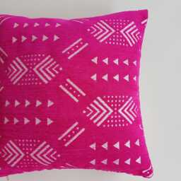 Moroccan Velvet Cushion Cover, Handmade Brocade Pink Cushion, Decorative Pillow 16''x16''/40x40 cm - thumbnail 2