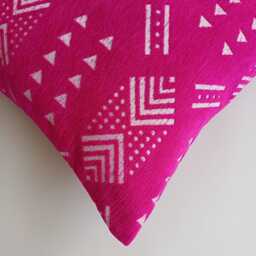 Moroccan Velvet Cushion Cover, Handmade Brocade Pink Cushion, Decorative Pillow 16''x16''/40x40 cm - thumbnail 3